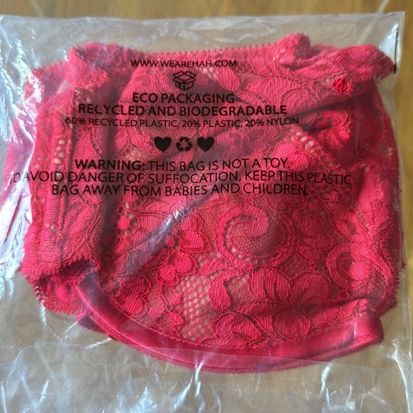 NWT $88 HAH 2 Timer Lace Convertible Adjustable Racerback Bra Siren Red 28-36D - Picture 5 of 6